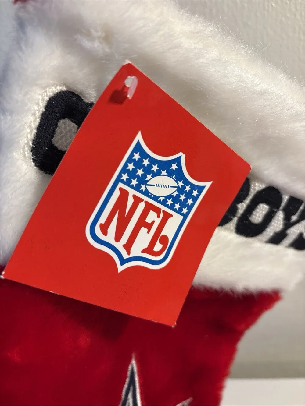 Dallas Cowboys Christmas Stocking Vintage Red Blue Star New With Tags 2004